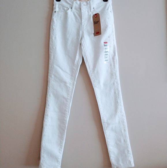 Levi's 311 Shaping Skinny White Jeans Size 25 - Picture 3 of 5
